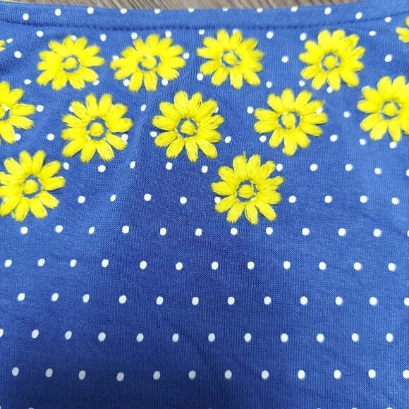 Tommy Hilfiger Girl's Short Sleeve Embroidered Polka Dot A-line Dress - Picture 4 of 6